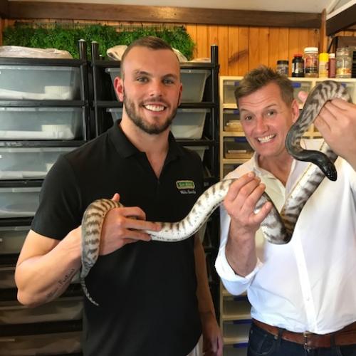 Kyle Chalmers Has A Thing For Snakes!