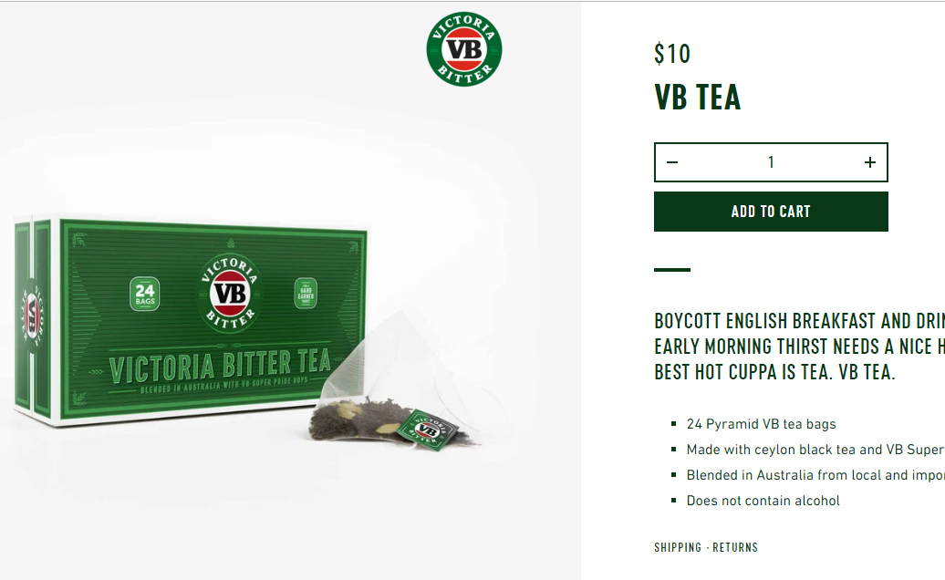 VB Tea online store