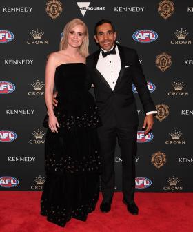 http://Eddie%20Betts%20of%20the%20Adelaide%20Crows%20and%20his%20partner%20Anna%20Betts%20arrive%20at%20the%202019%20Brownlow%20Medal%20ceremony.