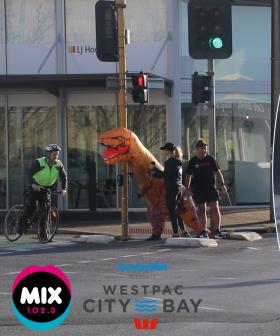 Four Dinosaurs Pound Adelaide Streets For Jodie And Soda's 'Run FOTS, Run'