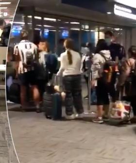 Shocking Footage Shows Crowds Huddled Together At Sydney Airport Amid Social Distancing Rules