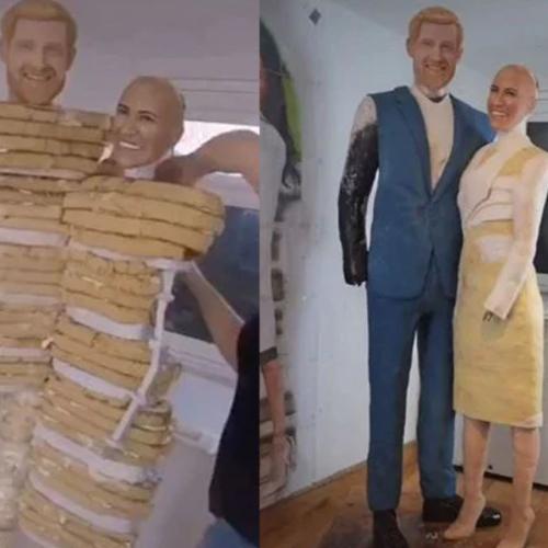 Royal Fan Requests Life-Size Custom Cake Of Prince Harry And Meghan Markle