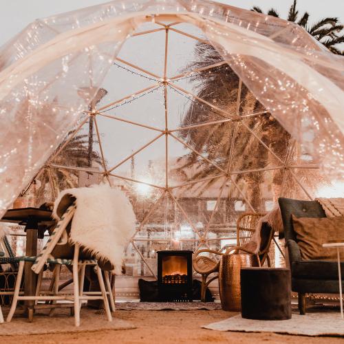 Get Cozy In The Moseley Igloos This Winter With Your Own Fireplace