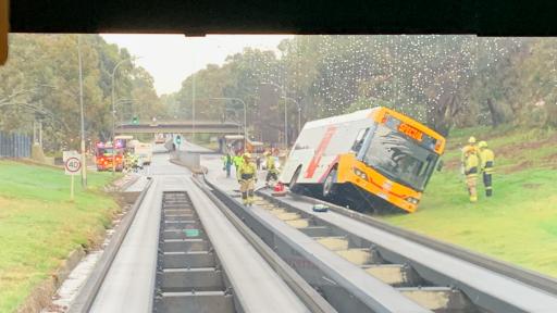A Bus Has Derailed On The O-Bahn